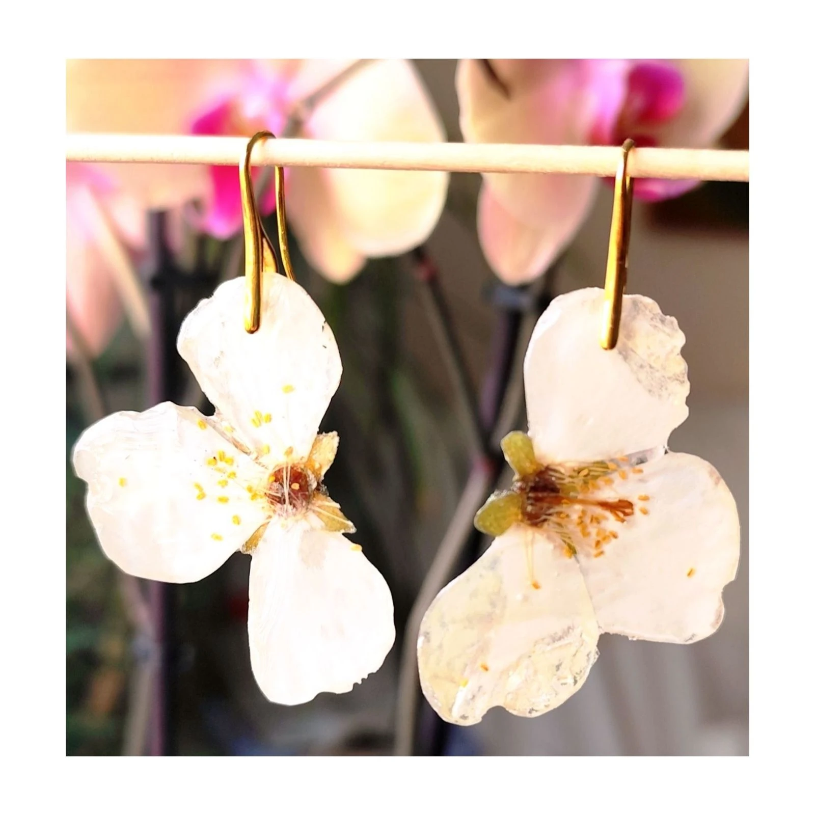 Pendientes #florblanca Celindas